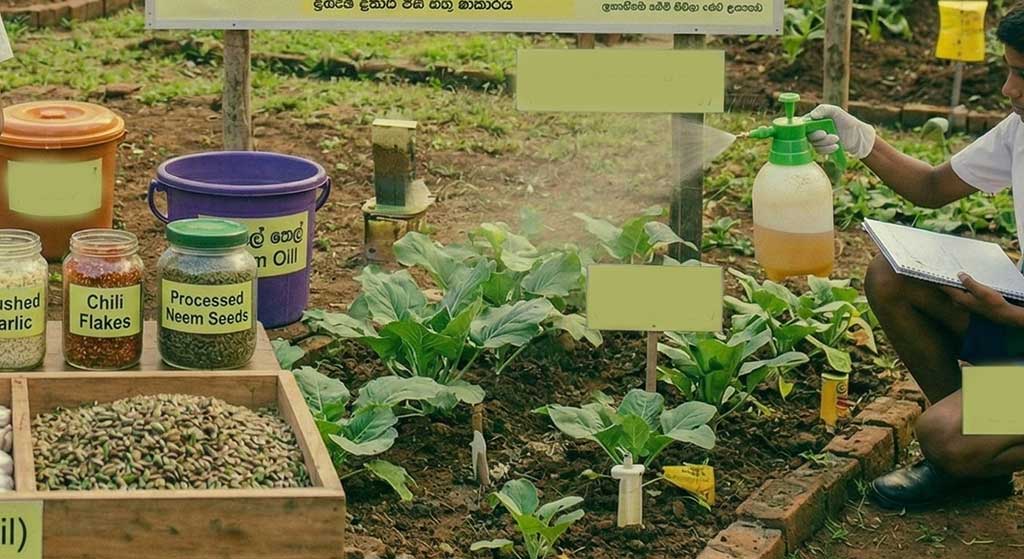 කොහොඹ තෙල් බෝතලයක්, දියර සබන් සහ ස්ප්‍රේ බෝතලයක්